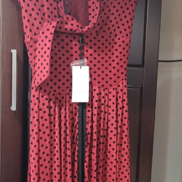 Unique vintage red/black duster - Picture 3 of 4